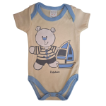 Body Bebê Manga Curta Est Pintadinho Kit 5 Peças - Imagem 5